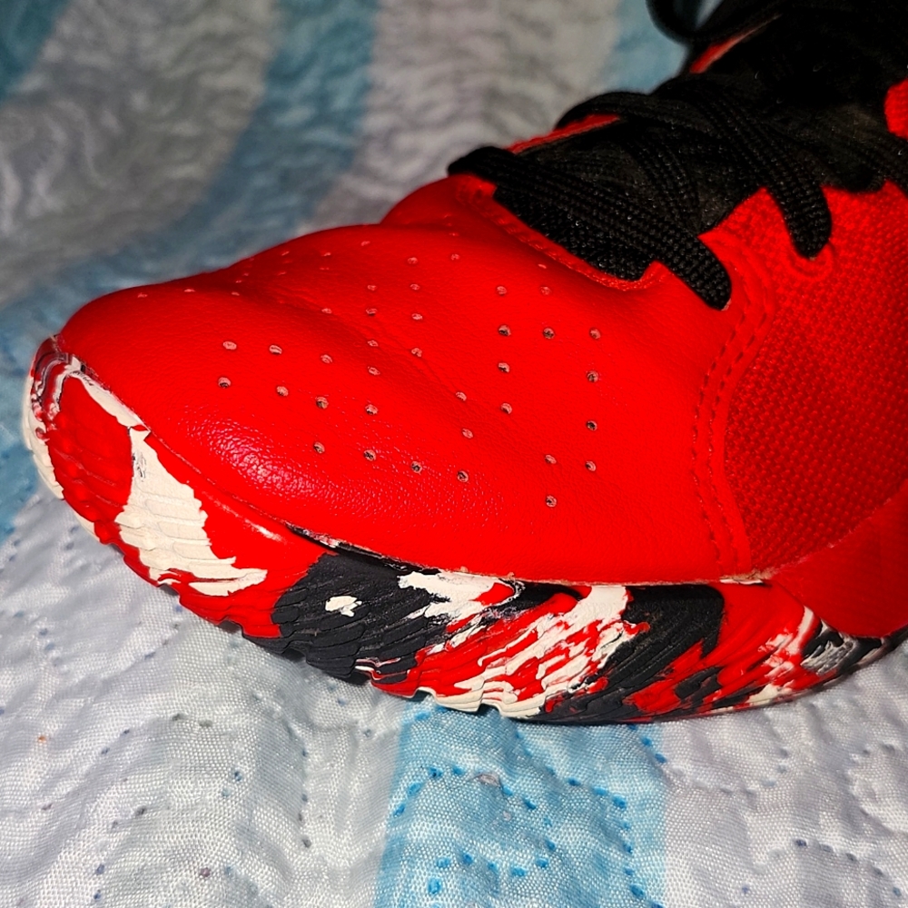 Kids Red and Black Basketball Shoes - Picture 2 of 2